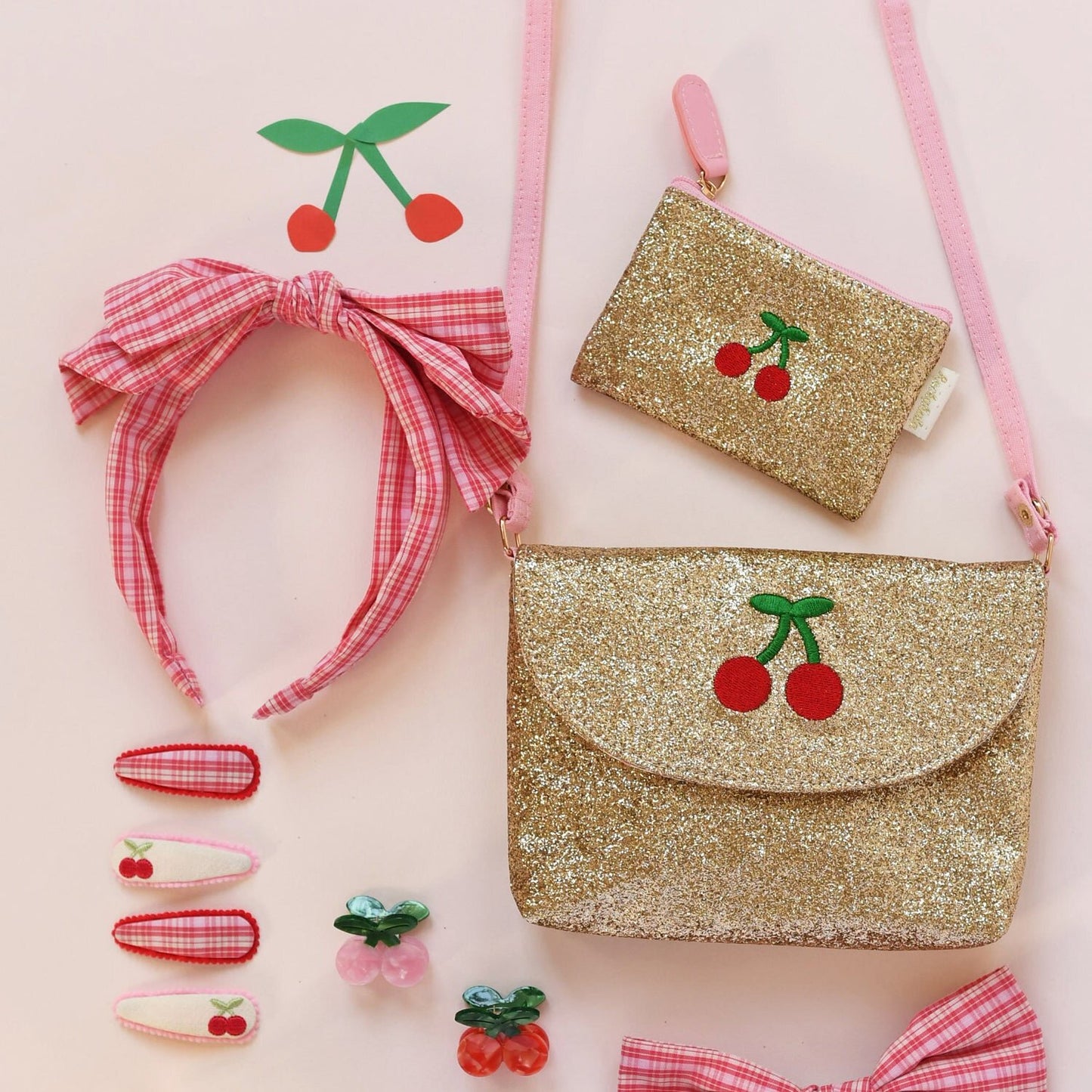 Cherry Dreams Glitter Purse