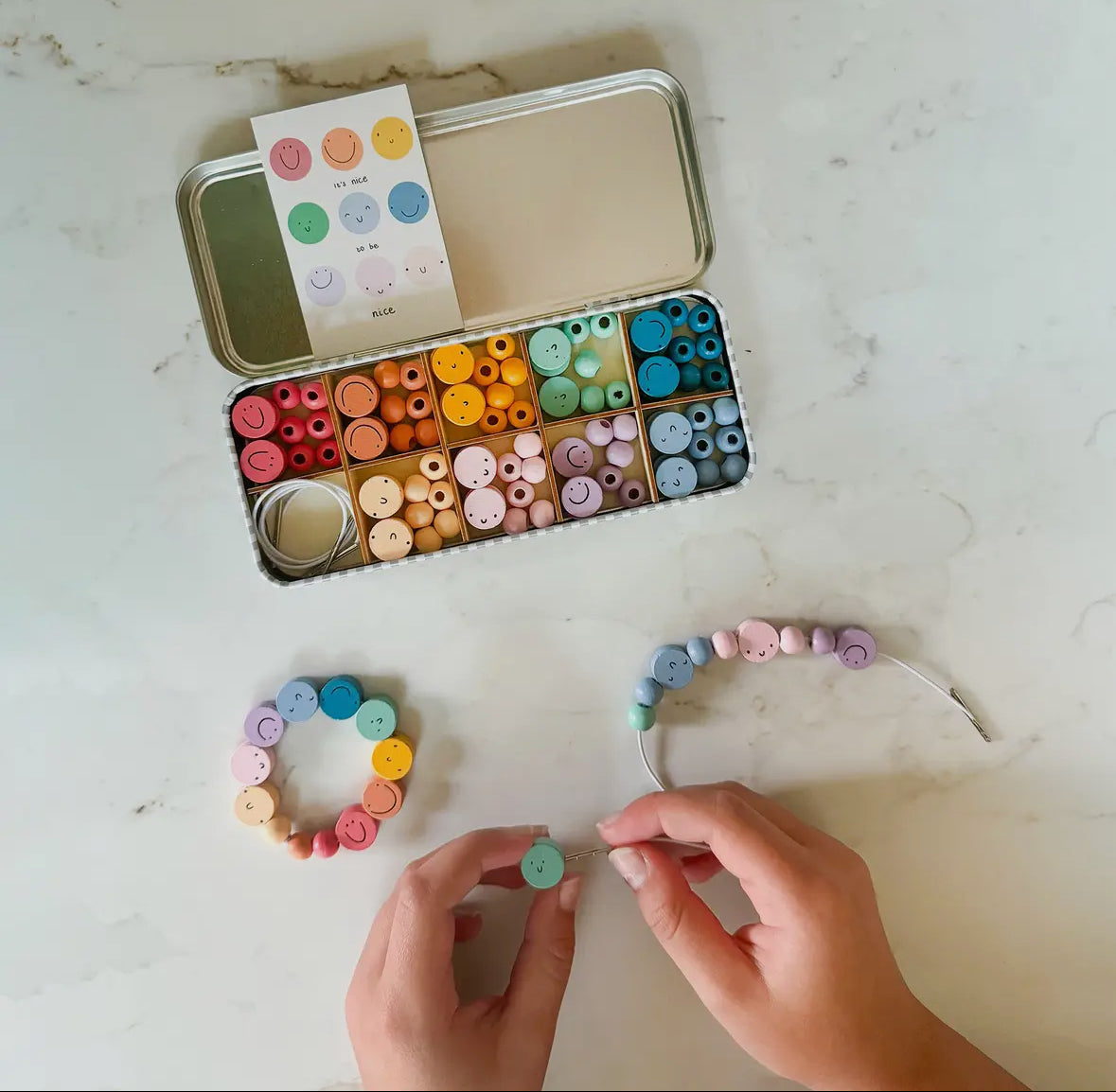 It’s Nice To Be Nice Make Your Own Bracelet Set Tin