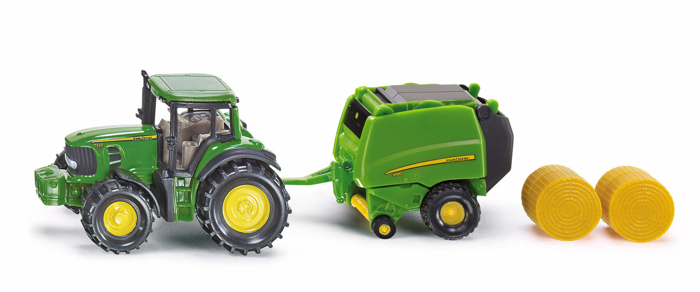 Siku John Deere Tractor with round Baler