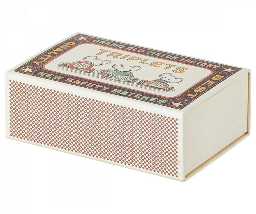 Maileg Triplet Mice in a Matchbox