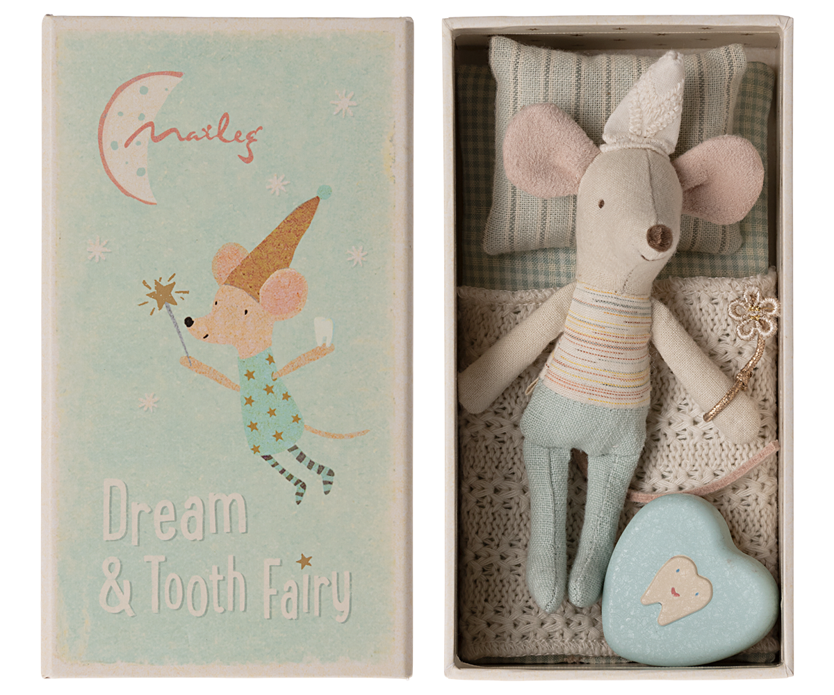 Maileg Tooth Fairy Mouse Little Brother in Matchbox