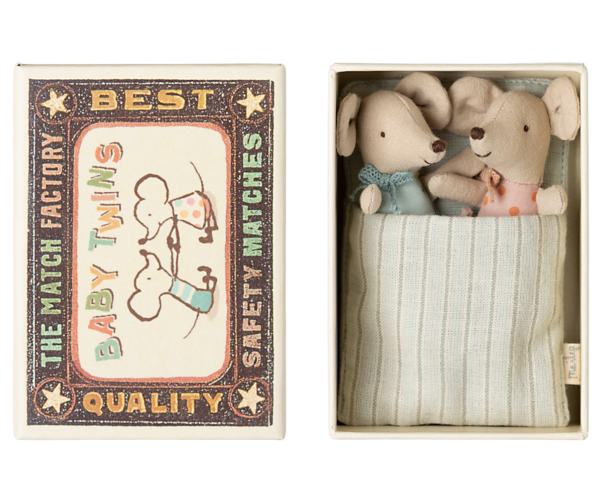 Maileg Twin Mice in a Matchbox