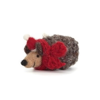 Mini Hedgehog Christmas Tree Decoration