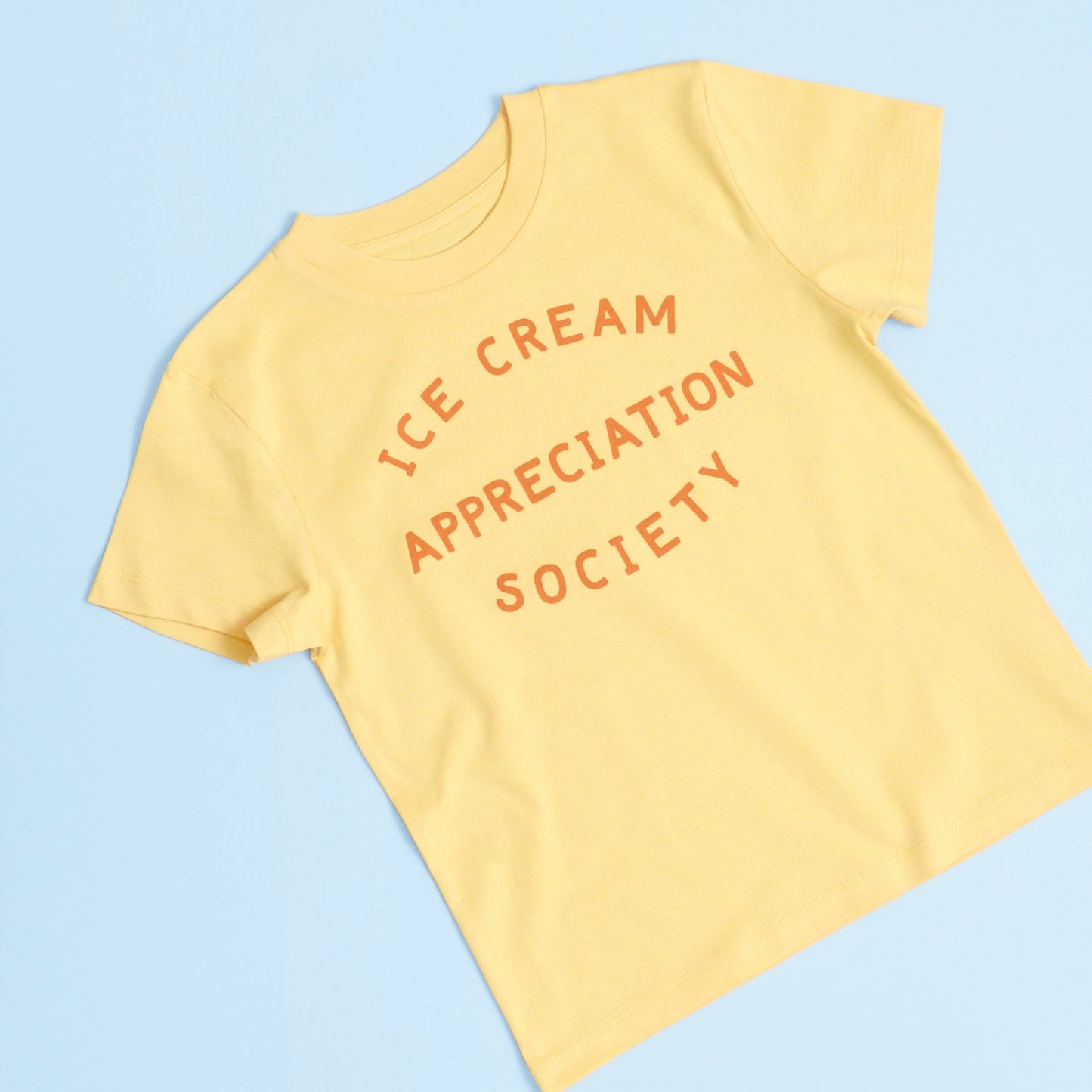 Ice Cream Appreciation Society Kids T-shirt - Sunshine Yellow