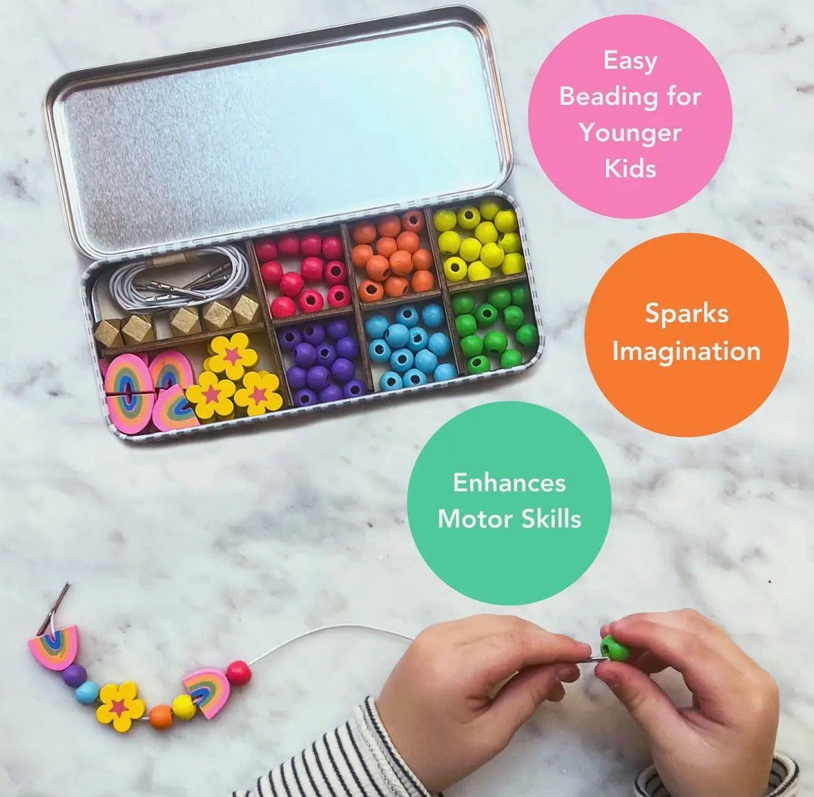 Make Your Own Rainbow Bracelet Tin