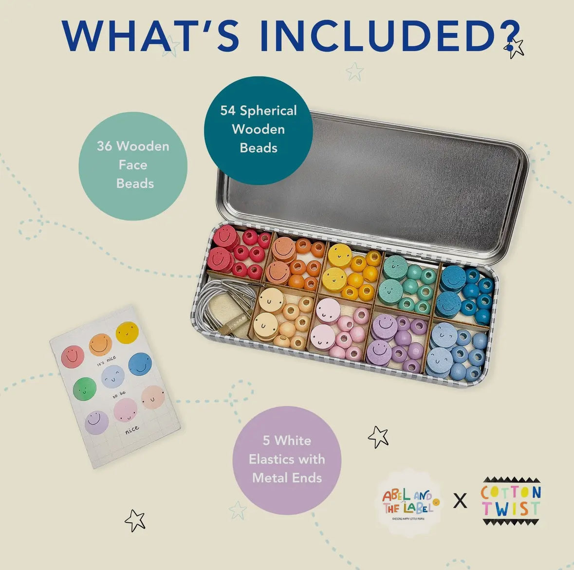 It’s Nice To Be Nice Make Your Own Bracelet Set Tin