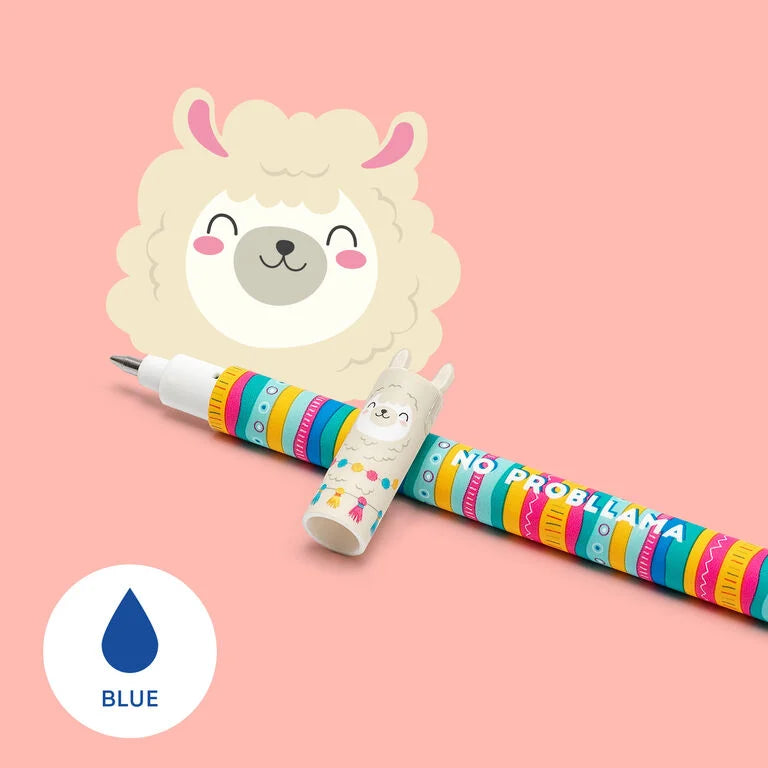 Legami Erasable Llama Pen - Blue Ink