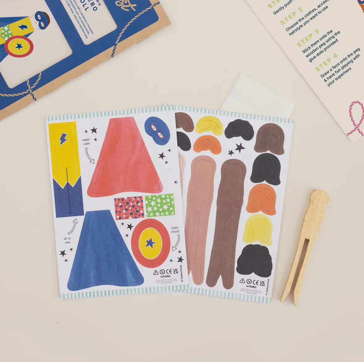 Make Your Own Super Hero Peg Doll