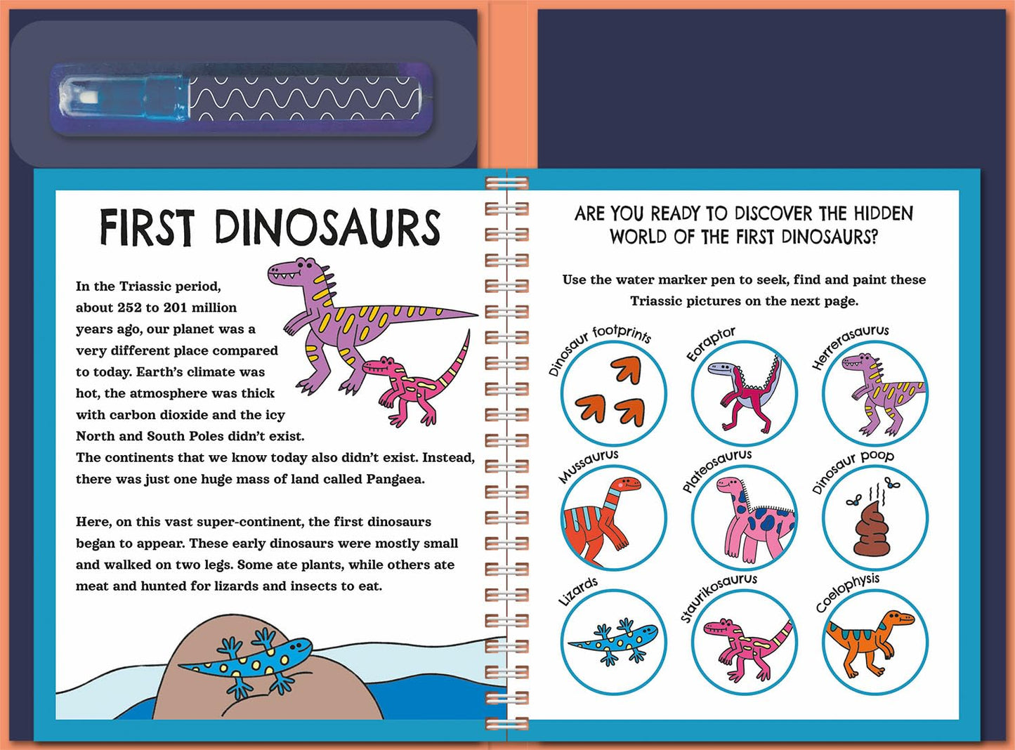 Dinosaurs Water Painting