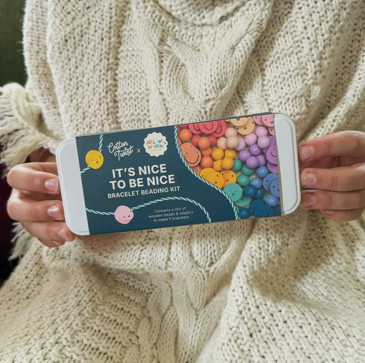 It’s Nice To Be Nice Make Your Own Bracelet Set Tin