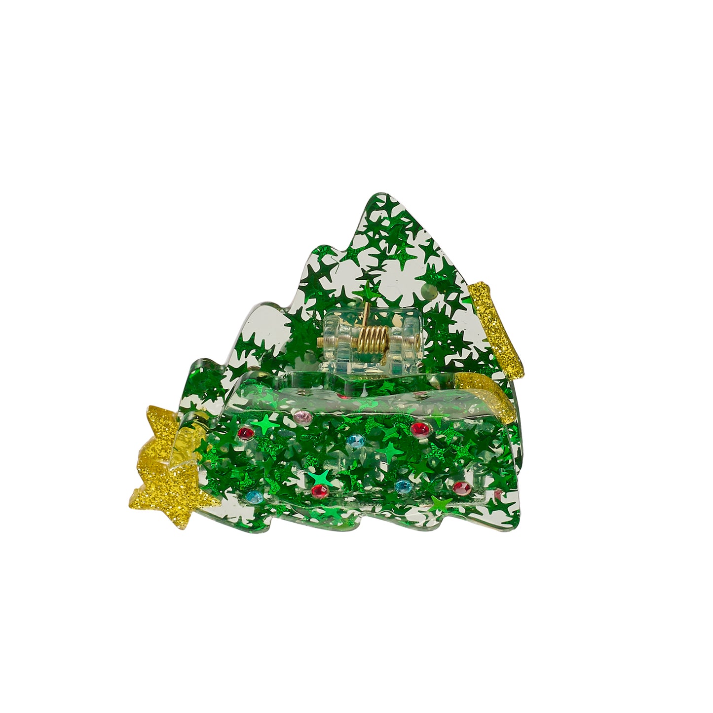 Jolly Christmas Tree Claw Clip