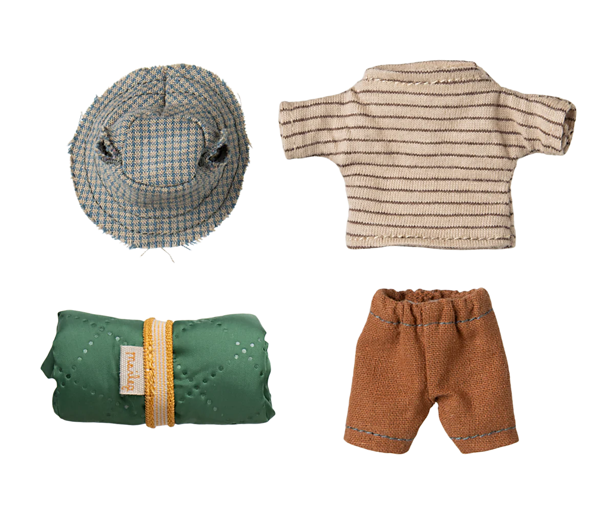 Maileg Big Brother Hiker Mouse - Thin Stripes
