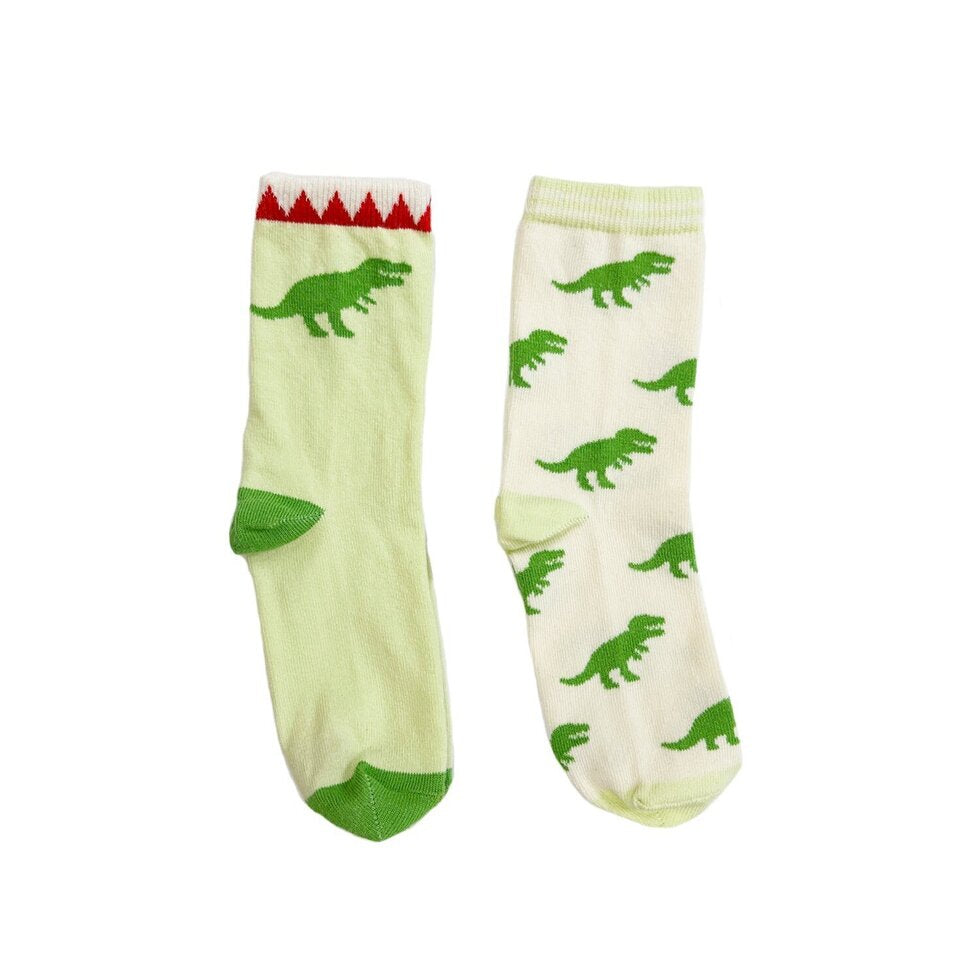 T Rex Dinosaur 2 Pack Socks 9-12 Jnr (age 3-5)