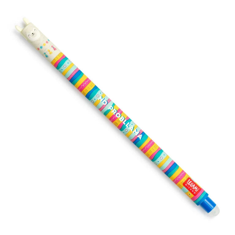 Legami Erasable Llama Pen - Blue Ink