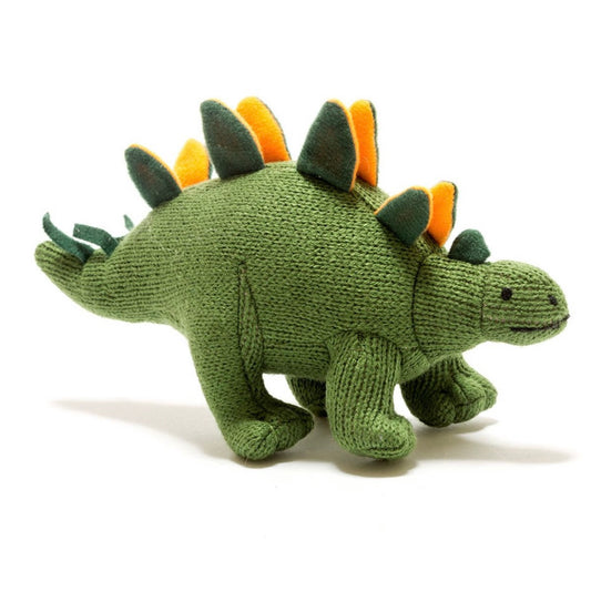Knitted Dinosaur Rattle - Stegasaurus