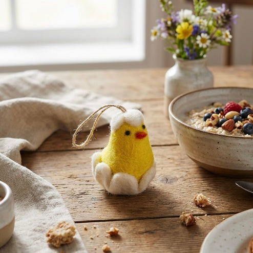 Handmade Felt Hanging Easter Chick
