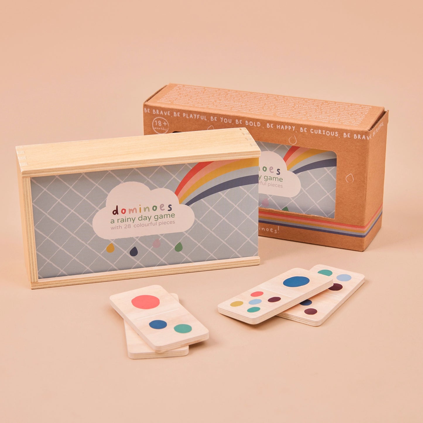 Just Bee Kids Wooden Domino Game