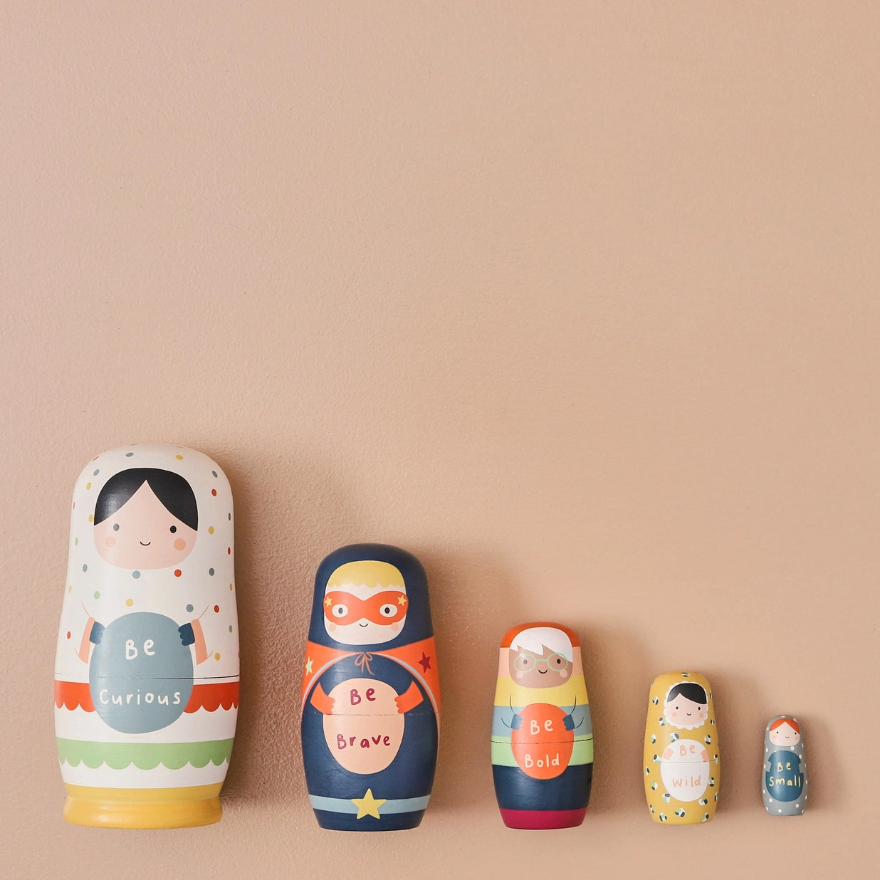 Just Bee Kids Wooden Nesting Dolls Bumble and Twig