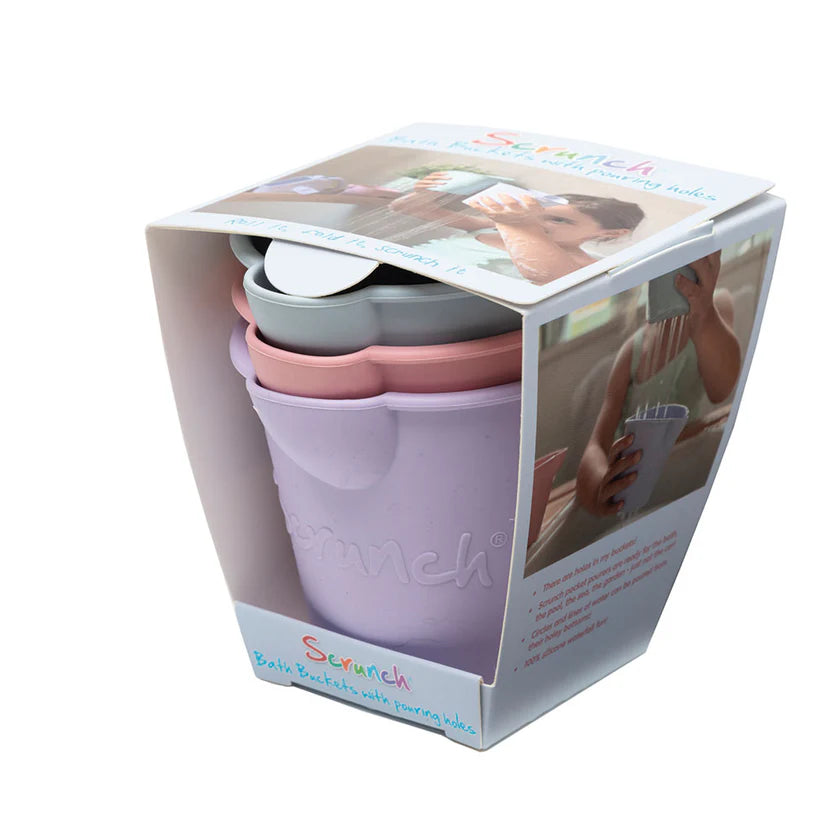 Scrunch Mini Bath Bucket Set - Pastel