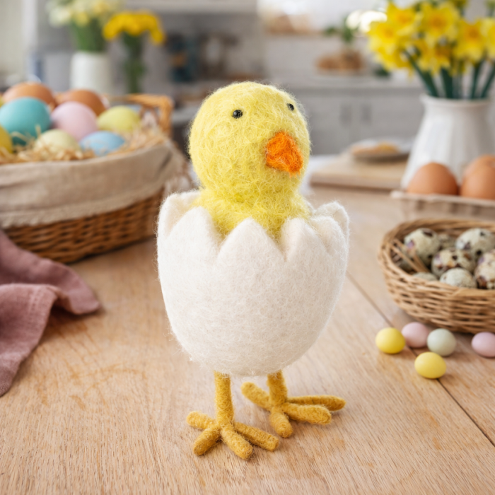 Handmade Felt Standing Easter Chick