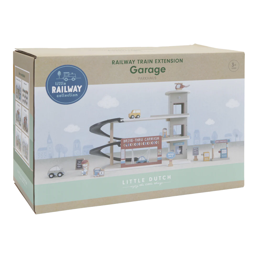 Little Dutch Wooden Garage in its box