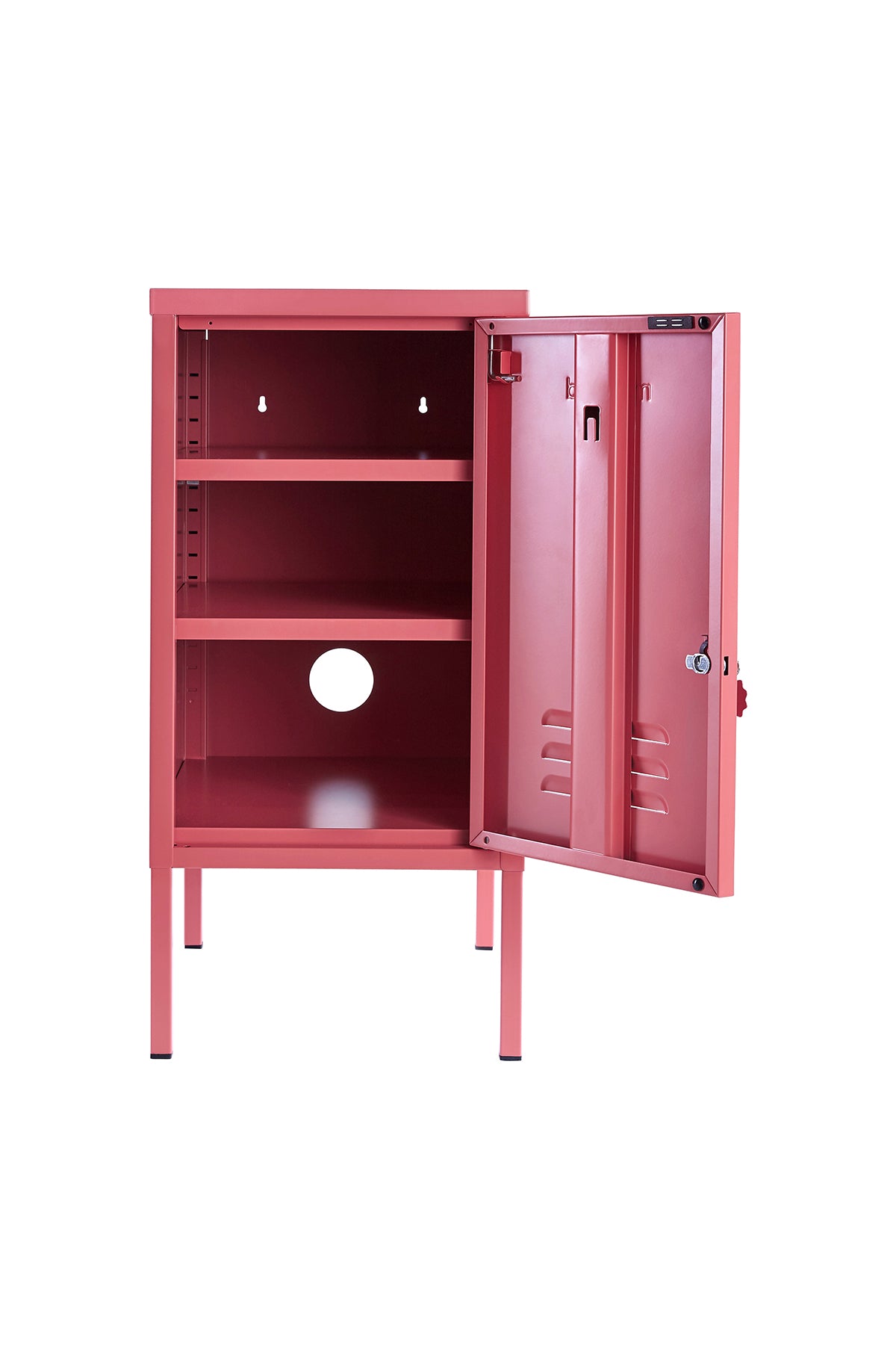Mustard Made Metal Locker Shorty Berry pink colour with Right Opened door