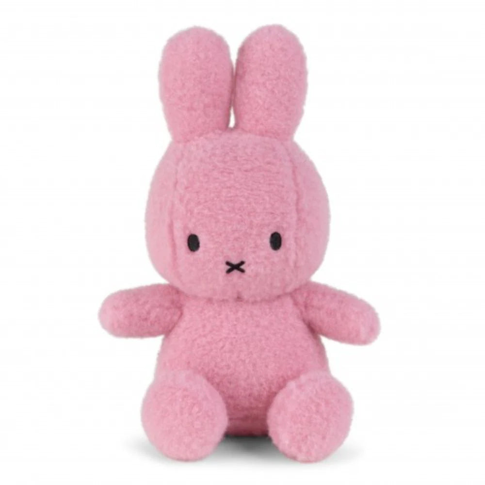 a pink miffy teddy made from recycled materials