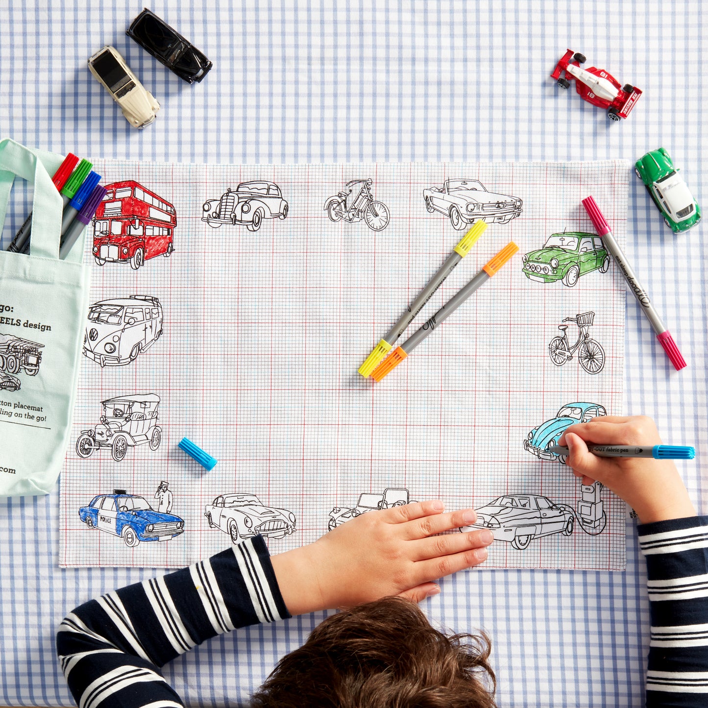 Working Wheels Colouring Placemat