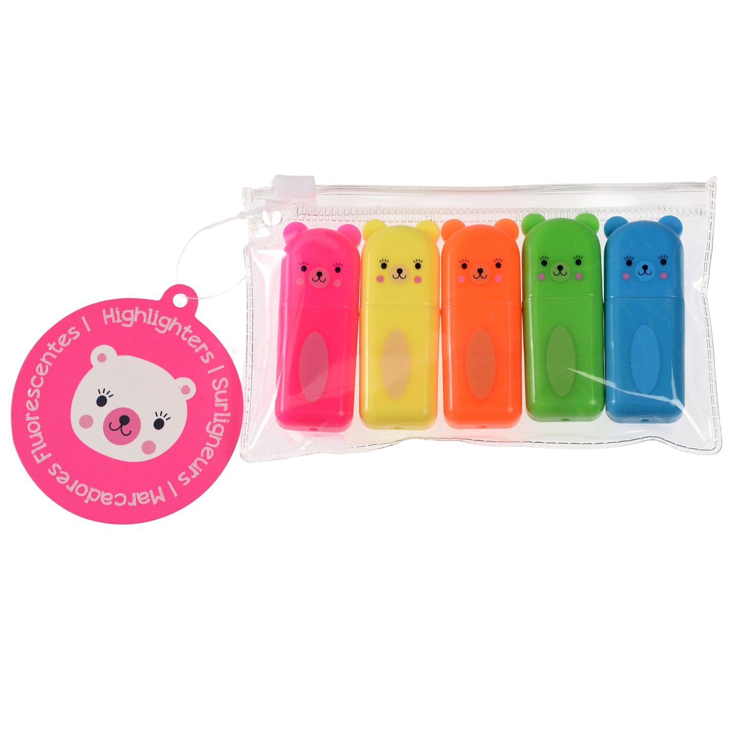 Bear Highlighter Pens (set of 5)