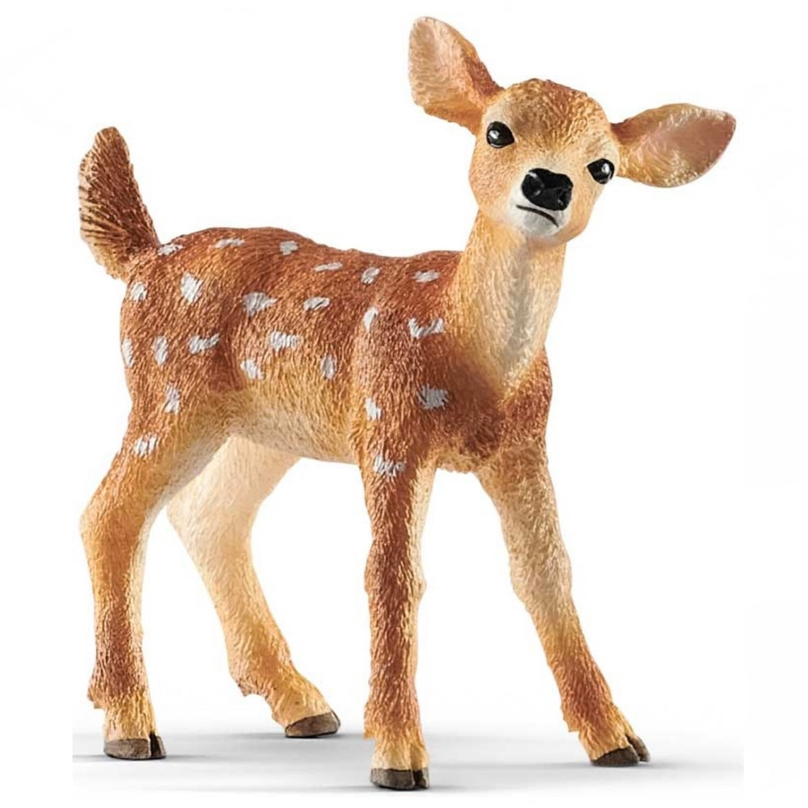 Toy fawn. Hand painted, red/brown with white spots.