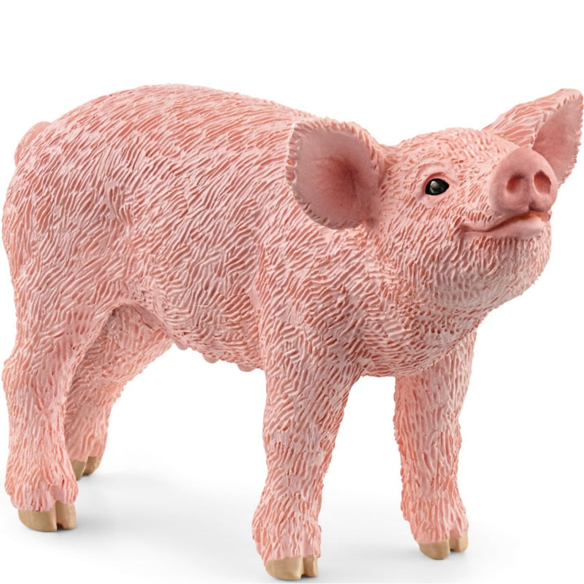 Toy piglet. Hand painted, pink colour.