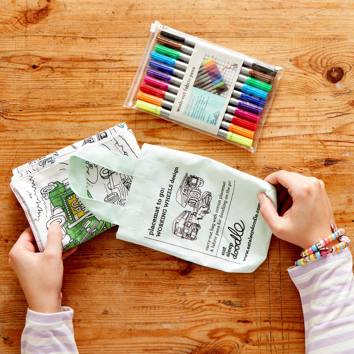 Working Wheels Colouring Placemat