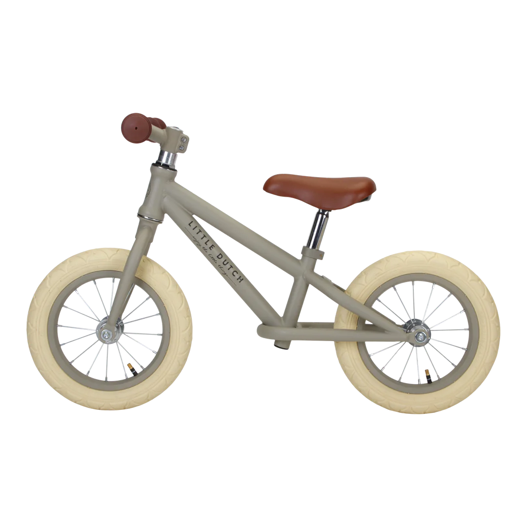 Little Dutch Balance Bike Olive Green Bumble and Twig