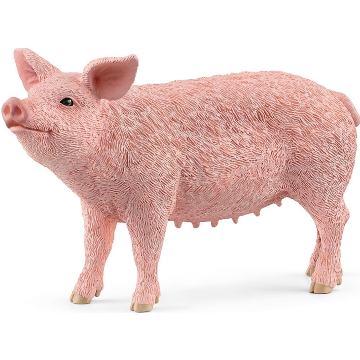 Toy pig. Pink, hand painted.