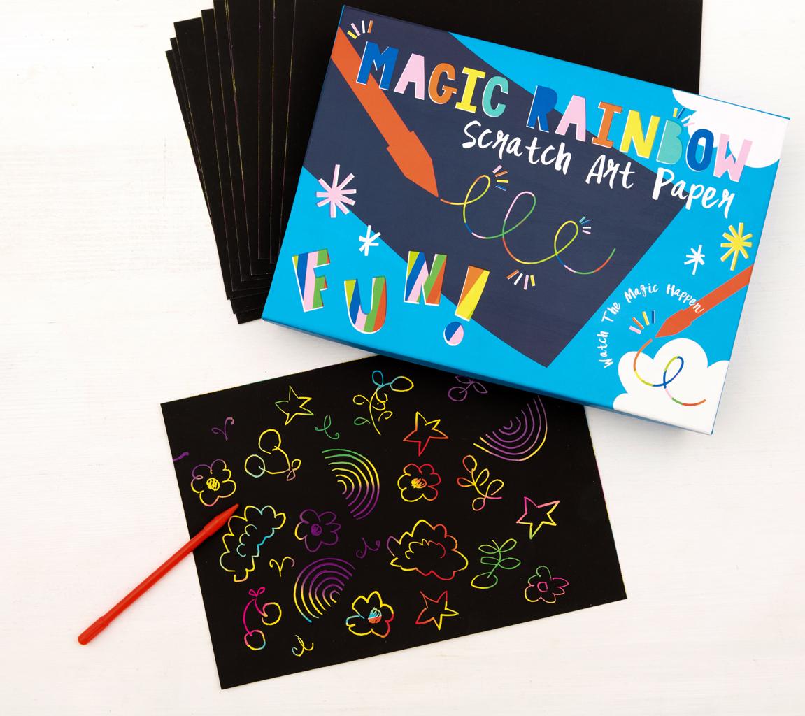 10 pcs Creative Rainbow Scratch Paper – Acmer