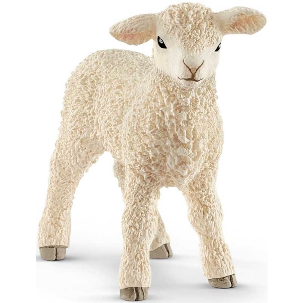 Toy lamb. Hand painted, cream colour.