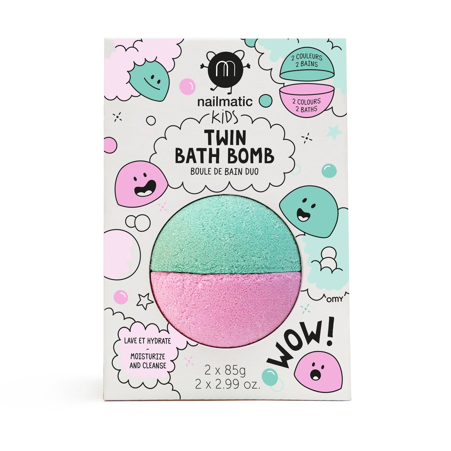 Twin Bath Bomb - Pink and Lagoon