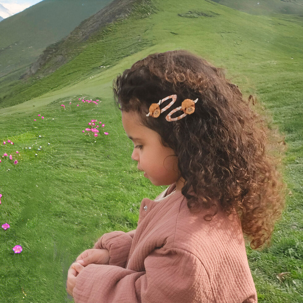 Hettie Highland Cow Hair Clips