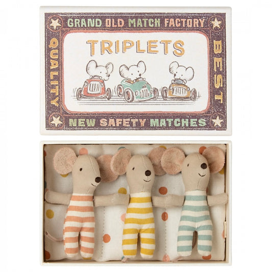 Maileg Triplet Mice in a Matchbox