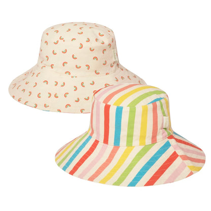 Rainbow Stripe Reversible Sun Hat 3-6 years
