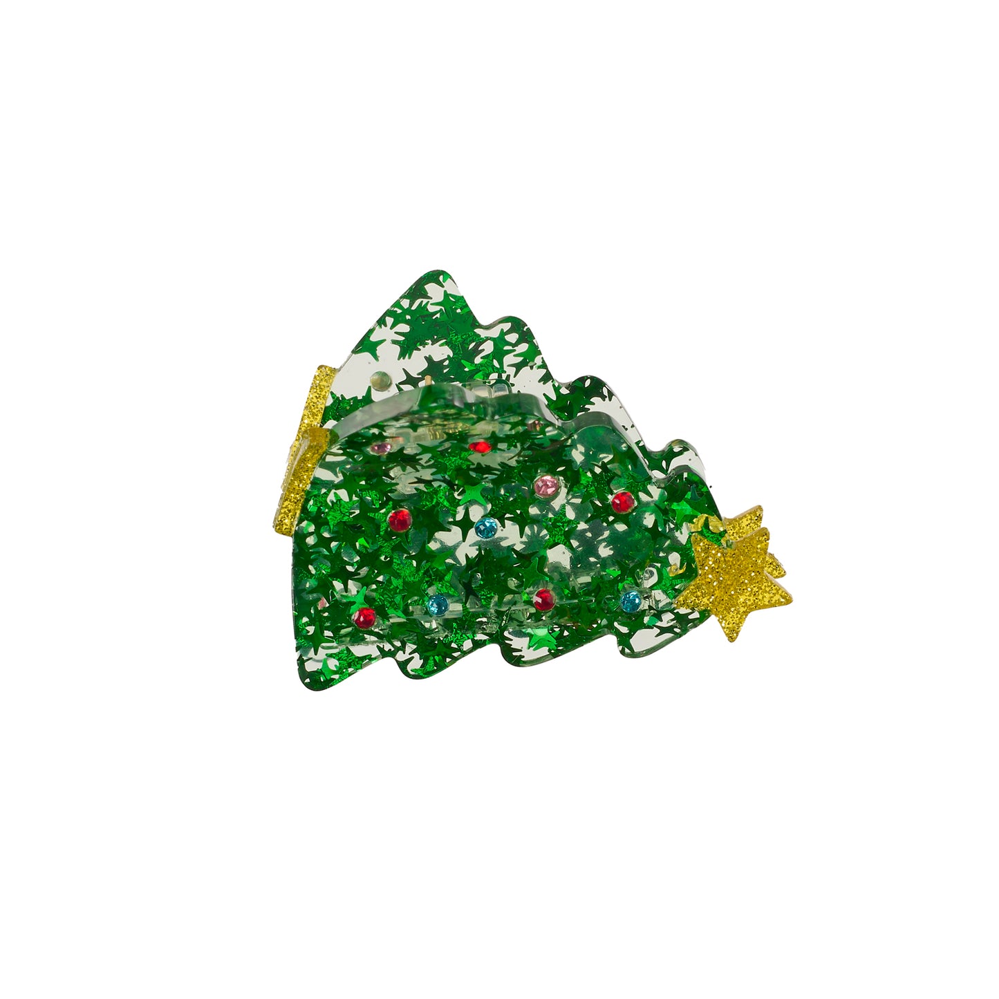 Jolly Christmas Tree Claw Clip