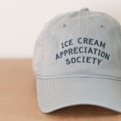 Ice Cream Appreciation Society Baseball Cap - Vintage Pale Blue