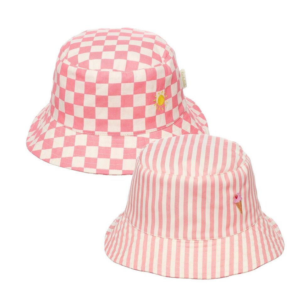 Candy Stripe Reversible Bucket Hat 3-6 years (Copy)