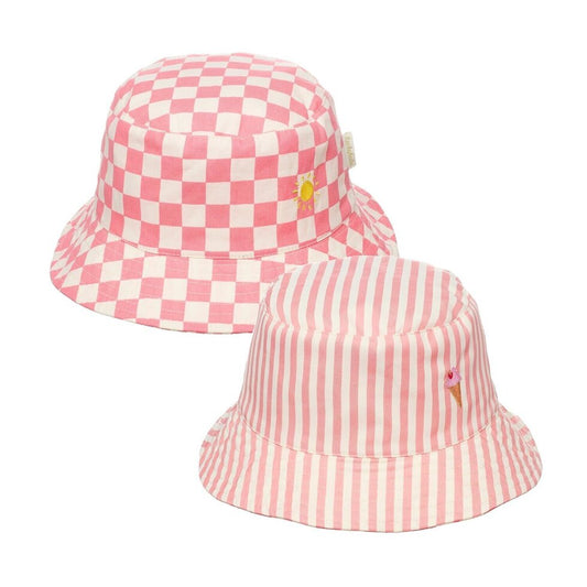 Candy Stripe Reversible Bucket Hat 3-6 years (Copy)