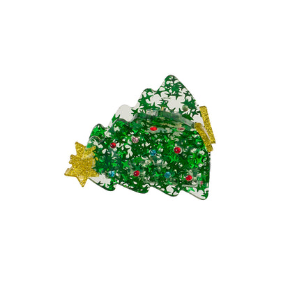 Jolly Christmas Tree Claw Clip