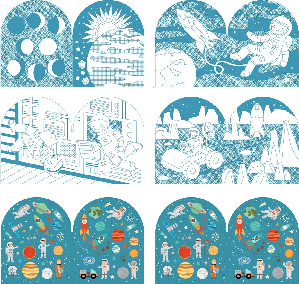 Outer Space Colouring Book and Stickers