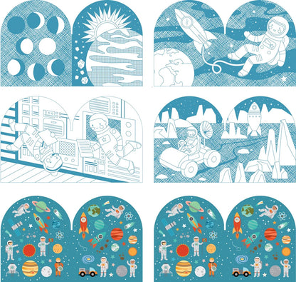 Outer Space Colouring Book and Stickers