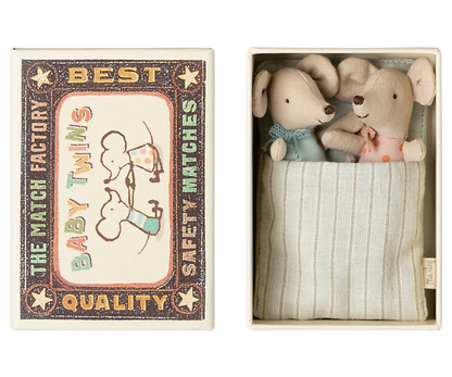 Maileg Twin Mice in a Matchbox