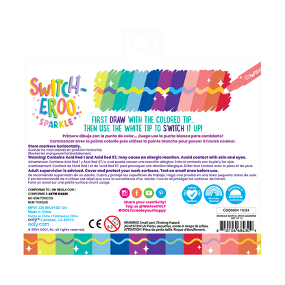 Ooly Switch-eroo Sparkle Glittery Colour Changing Markers