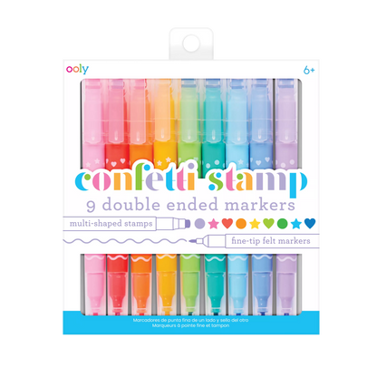 Ooly Confetti Stamp Double Ended Marker Pens